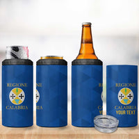 Personalized Italy Calabria 4 in 1 Can Cooler Tumbler Inspiration Flags Style