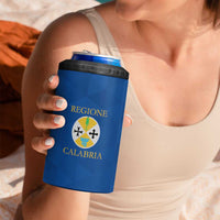 Personalized Italy Calabria 4 in 1 Can Cooler Tumbler Inspiration Flags Style