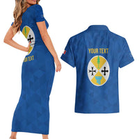 Personalized Italy Calabria Couples Matching Short Sleeve Bodycon Dress and Hawaiian Shirt Inspiration Flags Style