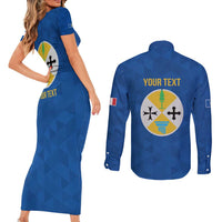 Personalized Italy Calabria Couples Matching Short Sleeve Bodycon Dress and Long Sleeve Button Shirt Inspiration Flags Style