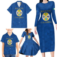 Personalized Italy Calabria Family Matching Long Sleeve Bodycon Dress and Hawaiian Shirt Inspiration Flags Style
