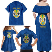 Personalized Italy Calabria Family Matching Off Shoulder Maxi Dress and Hawaiian Shirt Inspiration Flags Style