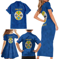 Personalized Italy Calabria Family Matching Short Sleeve Bodycon Dress and Hawaiian Shirt Inspiration Flags Style