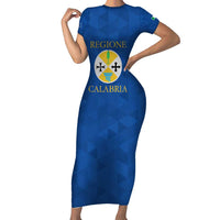 Personalized Italy Calabria Family Matching Short Sleeve Bodycon Dress and Hawaiian Shirt Inspiration Flags Style