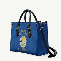 Personalized Italy Calabria Leather Bag Inspiration Flags Style - Wonder Print Shop