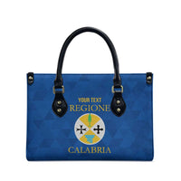 Personalized Italy Calabria Leather Bag Inspiration Flags Style - Wonder Print Shop
