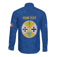 Personalized Italy Calabria Long Sleeve Button Shirt Inspiration Flags Style