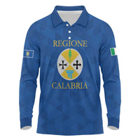 Personalized Italy Calabria Long Sleeve Polo Shirt Inspiration Flags Style