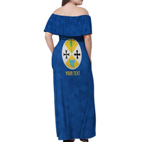 Personalized Italy Calabria Off Shoulder Maxi Dress Inspiration Flags Style