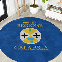 Personalized Italy Calabria Round Carpet Inspiration Flags Style
