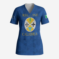 Personalized Italy Calabria Scrub Top Inspiration Flags Style - Wonder Print Shop