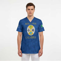 Personalized Italy Calabria Scrub Top Inspiration Flags Style - Wonder Print Shop