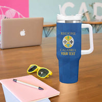 Personalized Italy Calabria Tumbler With Handle Inspiration Flags Style