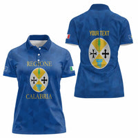 Personalized Italy Calabria Women Polo Shirt Inspiration Flags Style