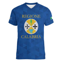 Personalized Italy Calabria Women V-Neck T-Shirt Inspiration Flags Style