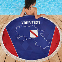 Personalized Italy Campania Beach Blanket Inspiration Flags Style