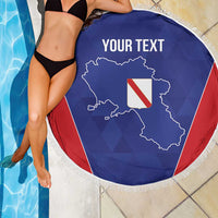 Personalized Italy Campania Beach Blanket Inspiration Flags Style