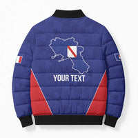 Personalized Italy Campania Bomber Puffer Jacket Inspiration Flags Style - Wonder Print Shop