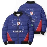 Personalized Italy Campania Bomber Puffer Jacket Inspiration Flags Style - Wonder Print Shop