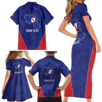 Personalized Italy Campania Family Matching Short Sleeve Bodycon Dress and Hawaiian Shirt Inspiration Flags Style