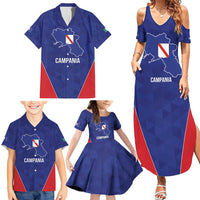 Personalized Italy Campania Family Matching Summer Maxi Dress and Hawaiian Shirt Inspiration Flags Style