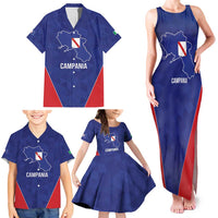 Personalized Italy Campania Family Matching Tank Maxi Dress and Hawaiian Shirt Inspiration Flags Style