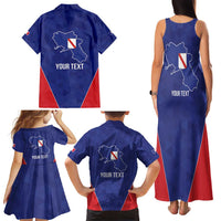 Personalized Italy Campania Family Matching Tank Maxi Dress and Hawaiian Shirt Inspiration Flags Style
