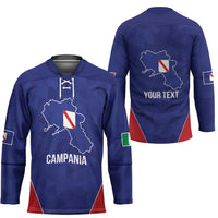 Personalized Italy Campania Hockey Jersey Inspiration Flags Style - Wonder Print Shop