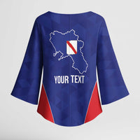 Personalized Italy Campania Kimono Sleeve Blouse Inspiration Flags Style - Wonder Print Shop
