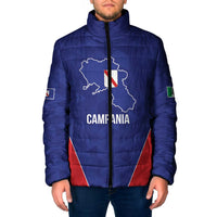 Personalized Italy Campania Padded Jacket Inspiration Flags Style - Wonder Print Shop