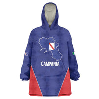 Personalized Italy Campania Wearable Blanket Hoodie Inspiration Flags Style
