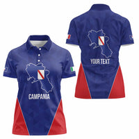 Personalized Italy Campania Women Polo Shirt Inspiration Flags Style