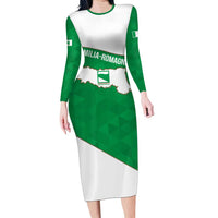 Personalized Italy Emilia-Romagna Family Matching Long Sleeve Bodycon Dress and Hawaiian Shirt Inspiration Flags Style
