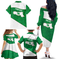 Personalized Italy Emilia-Romagna Family Matching Off The Shoulder Long Sleeve Dress and Hawaiian Shirt Inspiration Flags Style