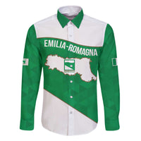 Personalized Italy Emilia-Romagna Family Matching Off The Shoulder Long Sleeve Dress and Hawaiian Shirt Inspiration Flags Style