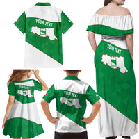 Personalized Italy Emilia-Romagna Family Matching Off Shoulder Maxi Dress and Hawaiian Shirt Inspiration Flags Style