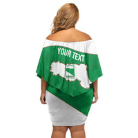 Personalized Italy Emilia-Romagna Family Matching Off Shoulder Short Dress and Hawaiian Shirt Inspiration Flags Style