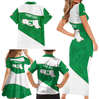 Personalized Italy Emilia-Romagna Family Matching Short Sleeve Bodycon Dress and Hawaiian Shirt Inspiration Flags Style