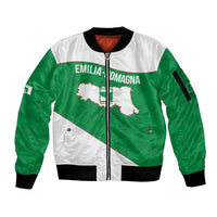 Personalized Italy Emilia-Romagna Sleeve Zip Bomber Jacket Inspiration Flags Style