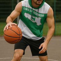 Personalized Italy Emilia-Romagna Sleeveless Hoodie Inspiration Flags Style - Wonder Print Shop