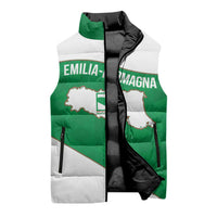 Personalized Italy Emilia-Romagna Sleeveless Puffer Jacket Inspiration Flags Style - Wonder Print Shop