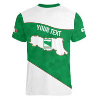 Personalized Italy Emilia-Romagna Women V-Neck T-Shirt Inspiration Flags Style