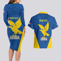 Personalized Italy Friuli-Venezia Giulia Couples Matching Long Sleeve Bodycon Dress and Hawaiian Shirt Inspiration Flags Style