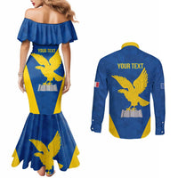 Personalized Italy Friuli-Venezia Giulia Couples Matching Mermaid Dress and Long Sleeve Button Shirt Inspiration Flags Style