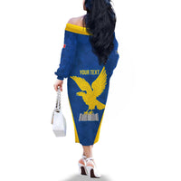 Personalized Italy Friuli-Venezia Giulia Family Matching Off The Shoulder Long Sleeve Dress and Hawaiian Shirt Inspiration Flags Style