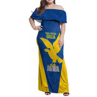 Personalized Italy Friuli-Venezia Giulia Family Matching Off Shoulder Maxi Dress and Hawaiian Shirt Inspiration Flags Style