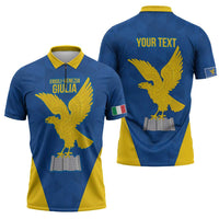 Personalized Italy Friuli-Venezia Giulia Zipper Polo Shirt Inspiration Flags Style - Wonder Print Shop