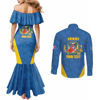 Personalized Italy Lazio Couples Matching Mermaid Dress and Long Sleeve Button Shirt Inspiration Flags Style