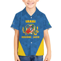 Personalized Italy Lazio Family Matching Off The Shoulder Long Sleeve Dress and Hawaiian Shirt Inspiration Flags Style
