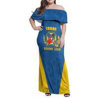 Personalized Italy Lazio Family Matching Off Shoulder Maxi Dress and Hawaiian Shirt Inspiration Flags Style